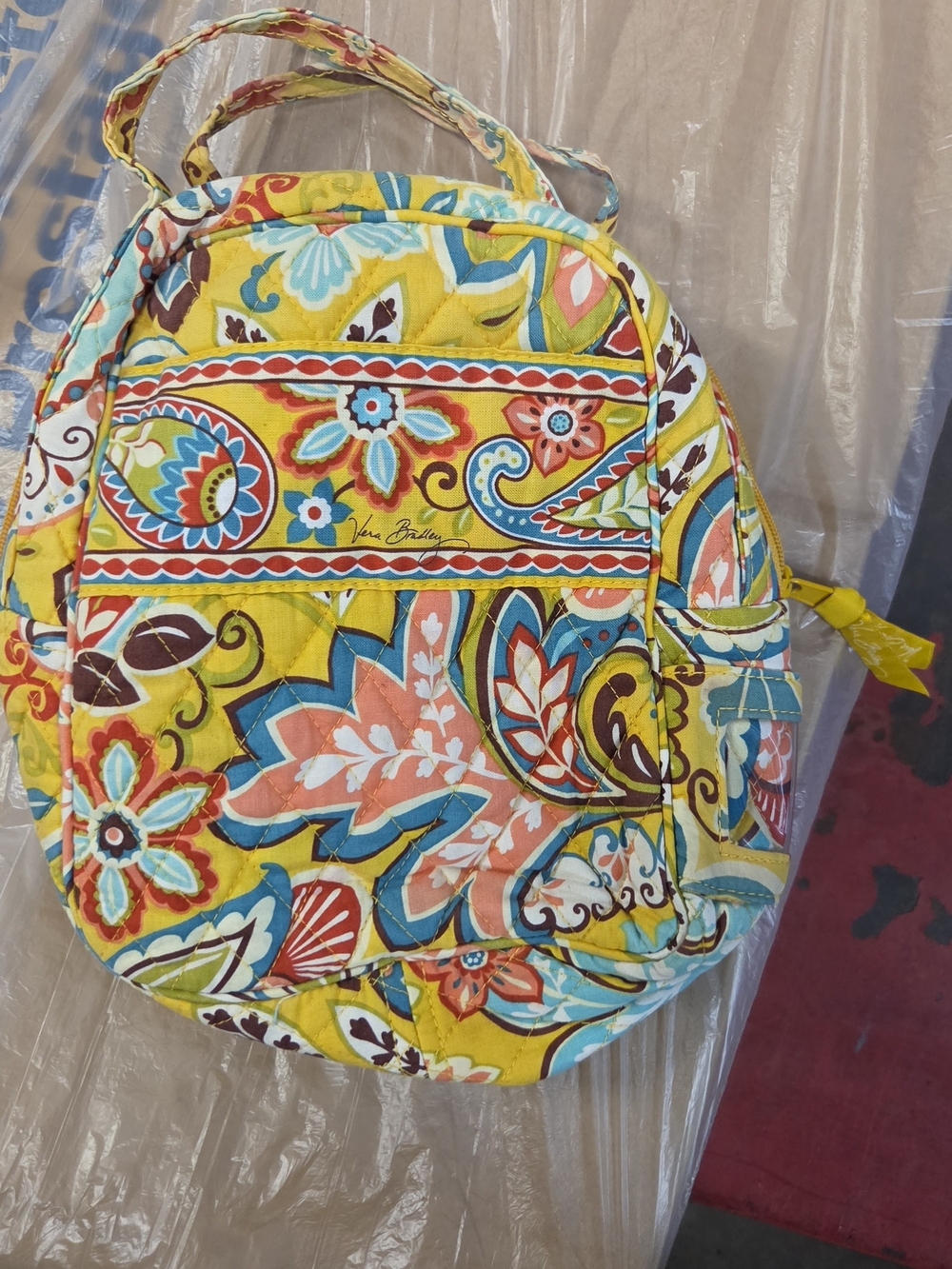 Vera Bradley Provencal Cosmetic Bag Paisley Yellow & Multicolor